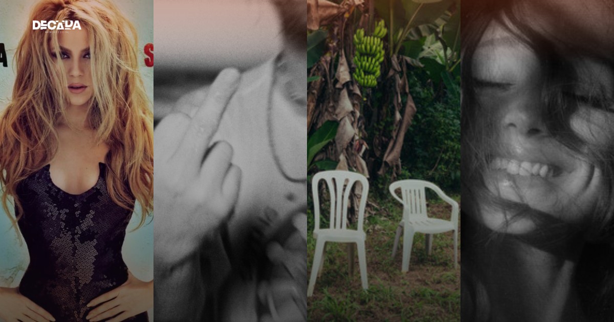 Colagem de capas de álbuns de áudios em alta no Instagram: Shakira, Tame Impala, Bad Bunny e Ariana Grande